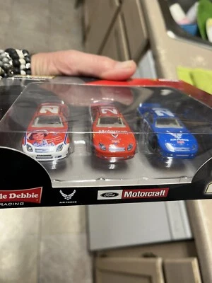 Wood Brothers 2006 NASCAR #21 Motorsports Authentic 3 Car Limited Edit Set 1/64 - Image 1 of 4