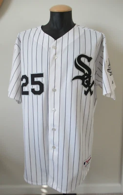 Camiseta Jim Thome Chicago White Sox Majestic tamanho 52 costurada MLB - Imagem 1 de 4