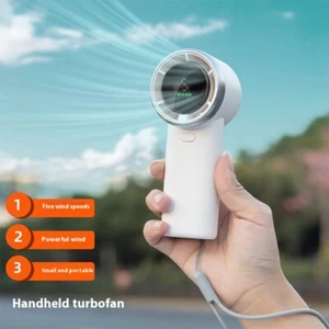 Handheld High-speed Turbine Fan Outdoor Cooling Portable Violent Wind USB Batter - Picture 1 of 13