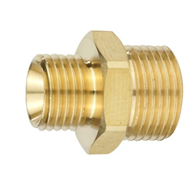 MARKENLOS Adattatore 1/4" AG x 3/8" AG doppio nipplo per idropulitrice lancia pistola