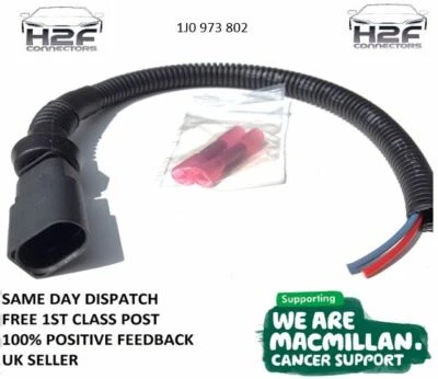 AUDI A3, A4 Brake Pad Connector Plug (Male) 30cm tail leads 1J0973802 Loom Side - Image 1 of 4