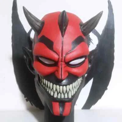 Máscara Darth Maul Star Wars Capucha de Látex Juegos con disfraces Disfraz utilería Talla Adulto Foto 1 de 4