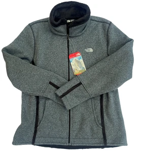 North Face Banderitas Full-Zip Women’s Grey Black Fleece XL NEW WITH TAG NWT - Picture 1 of 8