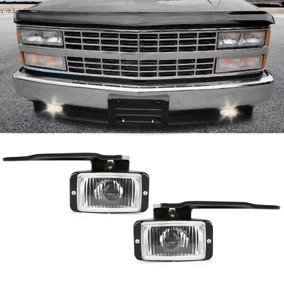 Fog Lights Halogen Chrome For Chevrolet C1500 C2500 K1500 K2500 1988-1999 2000 - Image 1 of 4