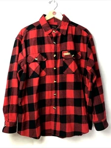 Hickory Shirt Co. Herren Gr. XL rot schwarz Buffalo kariert schwer Flanellhemd Baumwolle - Bild 1 von 6