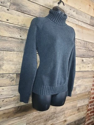 Pria Pullover Sweater Women Size Large Gray Turtleneck Chest 37" Length 22.5" - Image 1 of 4
