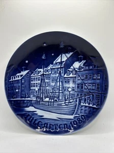 Piatto natalizio 1989 Bing & Grondahl Danimarca blu danese spedizione gratuita DS-18c - Foto 1 di 8