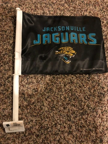 JACKSONVILLE JAGUARS LOGO w/NAME 11X14 CAR flag superior GENUINE NFL Lic us sold Cover