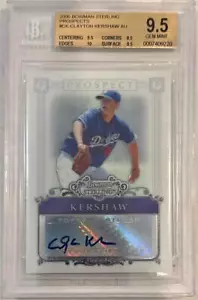 2006 Clayton Kershaw Bowman Sterling Auto RC... Graded BGS 9.5 Gem Mint - Picture 1 of 2