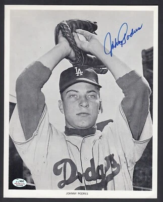 Johnny Podres Autographed vintage Team Issue Los Angeles Dodgers SGC Authentic - Image 1 of 3