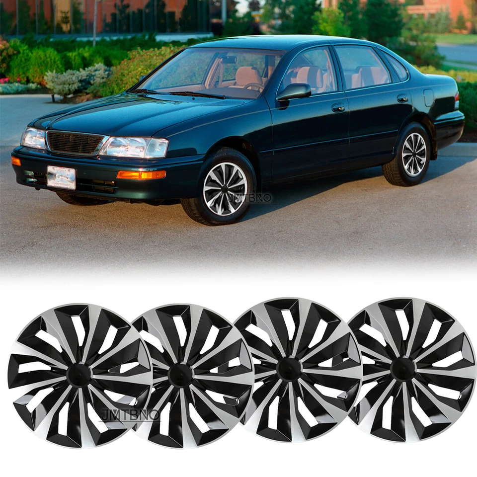 4x Cubiertas de rueda de 15" Tapacubos a presión para neumáticos R15 y llantas de acero para Toyota Avalon Foto 1 de 4