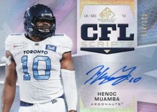 2021 Upper Deck CFL SP CFL Scripts S-HM Henoc Muamba Autograph 074/100