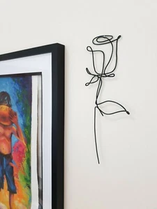 Handgefertigte Drahtrose/Drahtblume/Wohndeko/Handarbeit/Individuelles Schild/Drahtkunst - Bild 1 von 4