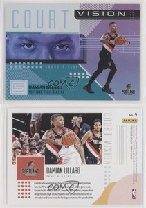 2018-19 Panini Status Court Vision Aqua Damian Lillard #9