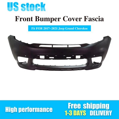 For 2017-2021 Jeep Grand Cherokee Front Bumper Cover Fascia CH1000A32 68335438AC - Image 1 of 4