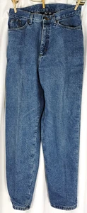 Pantalones de mezclilla forrados de franela calce cónico LL Bean para mujer zanahoria lavados a la piedra mamá - Imagen 1 de 20