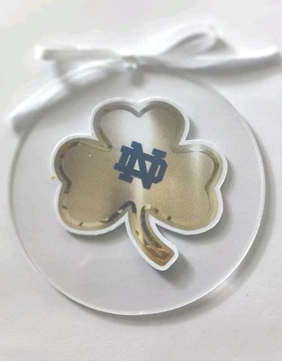 Ornamento Universitario Notre Dame Transparente Fútbol NCAA  Foto 1 de 2