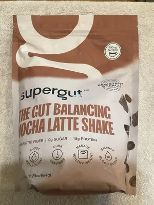 Supergut The Gut Balancing Mocha Latte Shake 2.2lbs New Sealed