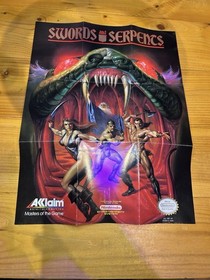 Swords and Serpents Poster Insert (Nintendo Entertainment System NES) NO GAME