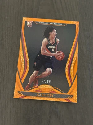 2020-21 Panini Certified Mirror Orange Parallel /99 #156 CJ ELLEBY Rookie RC - Image 1 of 2