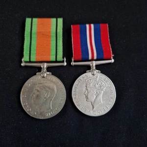 WW2 British Defence Medal & War Medal 1939-45 WWII Original Second World War 463 - Picture 1 of 4