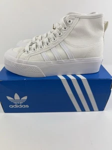 Adidas Nizza Platform Mid Cloud White Wonens Size 7.5 FY2782 - Picture 1 of 6