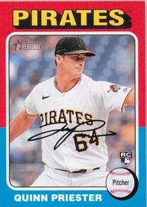 2024 Topps Heritage Baseball #172 Quinn Priester Pittsburgh Pirates RC - Picture 1 of 1
