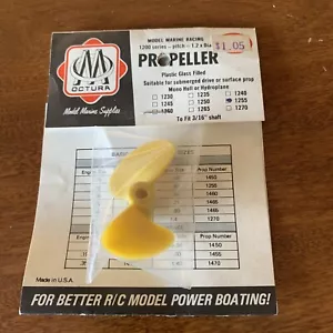 Plastic Octura Propeller 1.2 RC Boat Mono Hull Hydroplane Submerged Drive 1255 - Picture 1 of 7