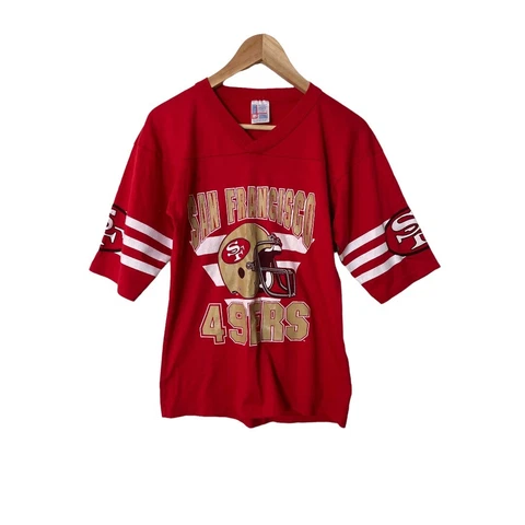Vintage 80s San Francisco 49ers Big Logo Single Stitched T-Shirt S Cover