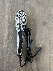 Pursonic HBS 180 Heated Hair Brush Straightener Zebra Print - Picture 1 of 3