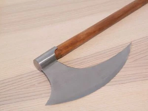 27” Viking Bearded Axe Carbon Steel Hand Forged Heavy Duty Hardwood Handle - Picture 1 of 4