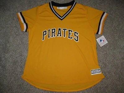 Pittsburgh Pirates Womens Alternate Yellow Majestic Cool Base Replica Jersey - Image 1 of 2