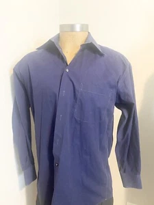 ๐ต Claiborne Men's Long Sleeve Shirt Size Medium, 15.5, 32/33 Navy Blue 808 - Picture 1 of 12