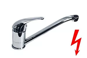 Niederdruck Mischbatterie Spültisch chrom Küchenarmatur Einhebelmsicher Spüle - Bild 1 von 6
