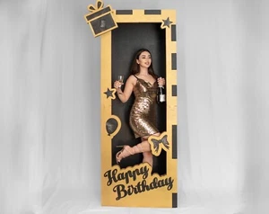 Birthday Photo Booth - Customize Your Name, Color, decors - 6.5 FT Tall Foam - Picture 1 of 13