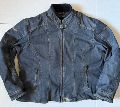 TOURMASTER - Womens Indigo Denim Motorcycle Jacket Removable Armor - M.PL 18 - Image 1 of 4
