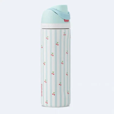 AS SHOWN Owala 24oz Cherry Sky Blue FreeSip Special Edition Water Bottle Vacuum Cup NEW