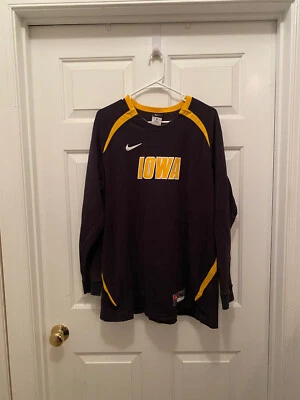 Iowa Hawkeyes Women's Basketball Game Worn Nike Long Sleeve Shooting Shirt XL - Image 1 of 2