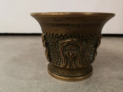 Mortier en laiton vintage (petit mortier de pharmacie) 1960  - Photo 1/4