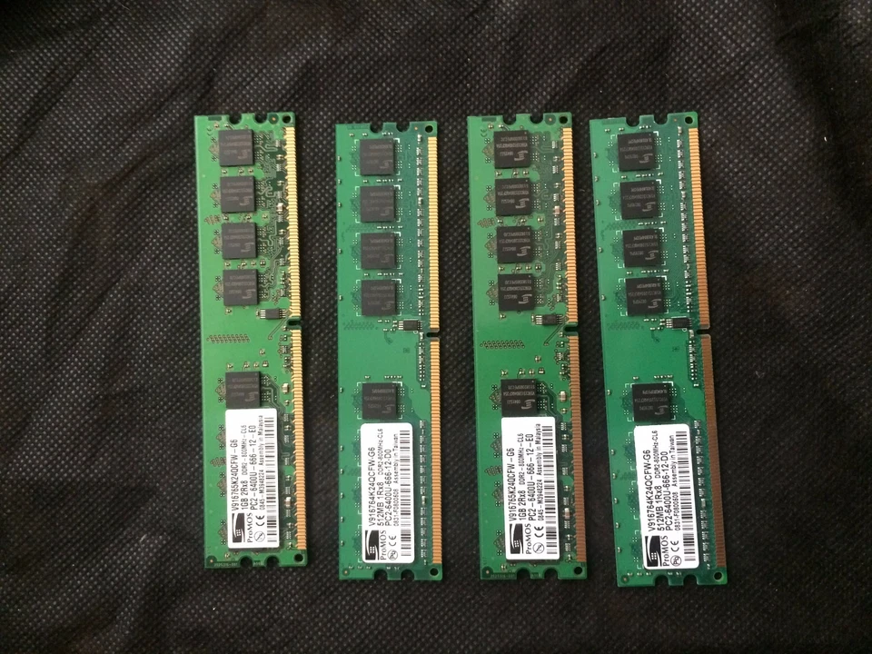 ProMOS V916764K24QCFW-G6 ( DDR2 PC2-6400U 800MHz DIMM 240-pin) Memory 3GB - Image 1 of 4