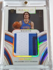 2021 Immaculate Josh Giddey Rookie #PATCH /25 Jumbo 3 Color Jersey - Rare