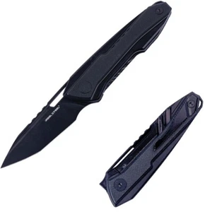 Real Steel Bullet Folding Knife 3" S35VN Steel Tanto Blade Titanium w/G10 Handle - Picture 1 of 6
