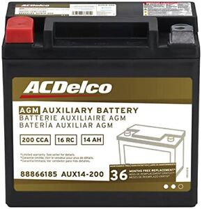 ACDelco AUX14-200 Gold 36 Month Warranty Auxiliary Agm 200 Cca Battery