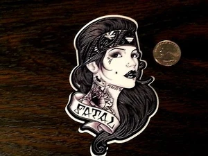 SO CAL FATAL Snappy Pin Up Girl Sticker Car Window Decal WestCoast Crew Tattoo - Picture 1 of 1