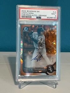 2022 Bowman Cromo Zaffiro LENYN SOSA RC 1° Rifrattore Arancione /25 Auto PSA 9 - Foto 1 di 2