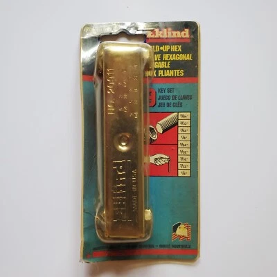 EKLIND Standard 9pc Fold-Up Hex Key Set 5/64" thru 1/4" - Image 1 of 4