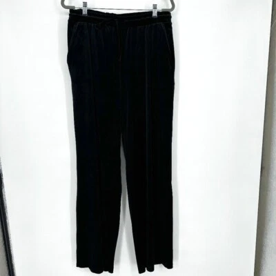 Новый с Ярлыками разрыв черный бархат тянуть на брюки широкий прямой ноги женщин большой высокий LT - Изображение 1 из 4