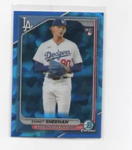 2024 Bowman Chrome Sapphire Edition - #37 Emmet Sheehan (RC) Dodgers Rookie - Foto 1 di 1
