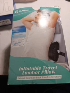 Inflatable Travel Lumbar Pillow for Airplane Flight Travel Essentials Portable - Imagen 1 de 1