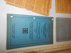 AGREEMENT ATCHISON TOPEKA SANTA FE RAILWAY SYSTEM 1937 METAL CRAFTS HELPERS BOOK - Picture 1 of 4